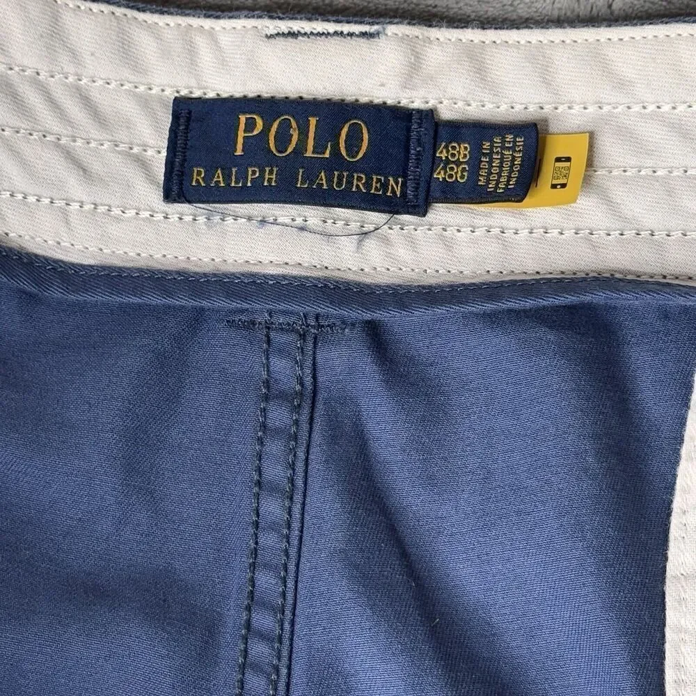 Polo Ralph Lauren Mens 48B Cargo Shorts Blue 10” Relax Preppy Classic Dadcore